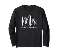 Mr. Est. 2027 Just Married Promu to Mr, Mrs Wedding Manche Longue