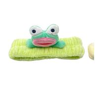 Mr.Fashion Bandeau mignon de dessin animé grenouille drôle pour fille lavage du visage fête lavage petite grenouille bandeau accessoires (bandeau grenouille turquoise)
