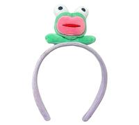 Mr.Fashion Bandeau mignon de dessin animé pour fille - Bandeau amusant pour le visage de fille - Accessoire de fête (bandeau grenouille violet)