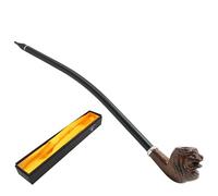 Mr.Fashion Pipe traditionnelle chinoise en résine de tabac longue tige fine en bois appareil à fumer, charmant cadeau pour homme