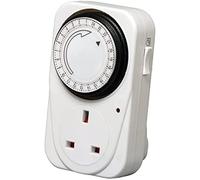 Mr Gadget Solution® Minuteur mécanique 24 heures 16 A Prise de terre Prise britannique 220 V-240 V