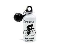 Mr. Gadgets Gourde personnalisée avec nom, différents modèles - Sport - Adulte 500 ml (Cyclisme Homme)
