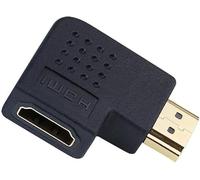 Mr. Gadget's Solutions Adaptateur HDMI à 90 degrés (droit) couple/adaptateur/économiseur de port plaqué or pour TV, projecteur, moniteur | Convertisseur d'extension de câble HDMI
