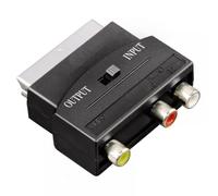 Mr Gadget's Solutions Adaptateur péritel RVB 21 broches vers 3 x RCA (phono) et S-Vidéo, adaptateur composite commutable AV TV DVD magnétoscope audio/vidéo