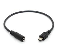 Mr. Gadget's Solutions Câble adaptateur mâle vers femelle de 3,5 mm/mini USB 5 broches mâle vers prise jack femelle 3,5 mm pour casque audio auxiliaire