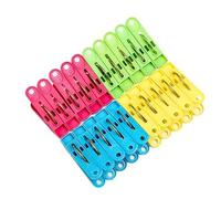 Mr. Gadget's Solutions Lot de 20 pinces à linge colorées en plastique résistant pour séchage à l'air libre avec ressort antidérapant et couleurs mélangées délicates