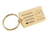 Mr.Gadget's Solutions Porte-clés personnalisé doré et argenté - Porte-clés gravé personnalisé avec nom, date et n'importe quel (doré et argent), doré, taille unique