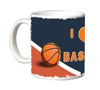 Mr. Gadgets - Tasse décorative Sport Basket Varies modèles I Love Basket (Basket Bleu & Orange)