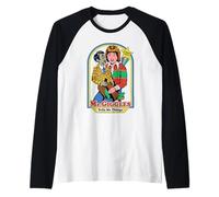 Mr. Giggles Cursed Toys Sarcastic Retro Funny Adult Humor Manche Raglan