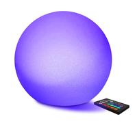 MR.GO 12" LED Lampe Solaire Exterieur Imperméable Jardin Boule Lumineux Sphère Lampe d'ambiance avec Télécommande, 16 Rgb Couleurs, Couleur Changeante Lampe Orbe avec Piquet de Terre pour Décoration