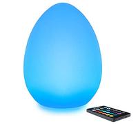 MR.GO Rechargeable Lampe de Chevet LED Veilleuse Dimmable avec Télécommande, 16 Couleurs Réglables, 4 Effets Lumineux, Changement de Couleurs Lampe de Table pour Accueil Extérieur Décoration