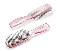 Mr.Green Bruss de cheveux Crystal Crystal Massage Sembs Volumizing Hair Styling Fine Tooth Detangling Tool for Long Wet Dry Hair Women Gift (Pink