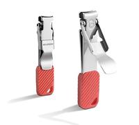 MR.GREEN Coupe-ongles compact pliable, outils de manucure, coupe-ongles portable avec porte-clés et ciseaux à ongles (rouge)