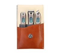 MR.GREEN Ensemble de manucure et pédicure, ensemble de 3 coupe-ongles en acier inoxydable allemand de qualité supérieure avec étui en cuir haut de gamme, coupe-ongles professionnels pour hommes et