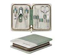 MR.GREEN Kit manucure pédicure 8 pièces acier inoxydable allemand, outils robustes soins ongles personnels étui cuir exquis