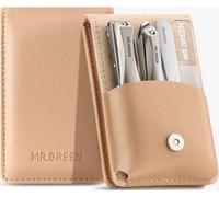 MR.GREEN Ongle, coupe-ongles anti-éclaboussures amélioré avec lime et pince à épiler, kit de manucure professionnel pratique avec étui en cuir exquis pour homme et femme