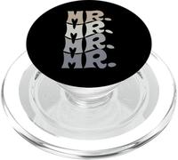 Mr. Groom Husband Hubby Just Married Wedding Matching Couple PopSockets PopGrip pour MagSafe