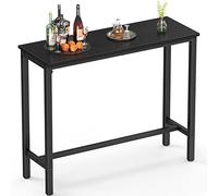 Mr IRONSTONE Table de bar de 100 cm, table de salle à manger, table de bistrot noire (utilisation en intérieur uniquement)