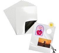 Mr-Label Lot de 20 feuilles magnétiques brillantes imprimables pour imprimantes à jet d'encre - Papier magnétique imperméable et flexible - Idéal pour photos, étiquettes d'images et outils éducatifs -