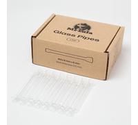 Mr Lufa - Lot de 100 Pipes en Verre pour Fumer du Tabac - Tubes en Verre LUFKI Porte-Cigarettes