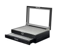 MR Maestro Relojero - Vitrine Stylo-Plume 24 Bois Aluminium | Boite à Stylo Plume | Idéal pour Cadeaux | Noir