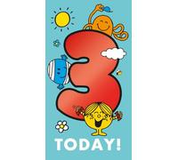 Mr Men Little Miss Carte d'anniversaire 3 ans pour les fans de Mr Men