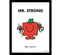 Mr Men & Little Miss Impression encadrée Men-Mr Strong 30 x 40 cm, Multicolore, 30 X 40cm