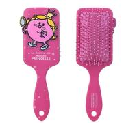 Mr Men Madame Princesse Brosse à cheveux démêlante en silicone, design rectangulaire mignon et fonctionnel pour tous les types de cheveux, douce pour les nœuds, parfaite pour les enfants et les