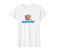 Mr. Men Mr. Chatouille Surprise ! T-Shirt, Femme, Blanc, M