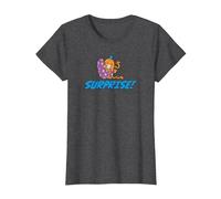 Mr. Men Mr. Chatouille Surprise ! T-Shirt, Femme, Chiné Foncé, XS