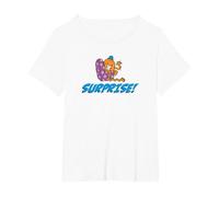 Mr. Men Mr. Chatouille Surprise ! T-Shirt, Femme Grandes Tailles, Blanc, 2X