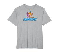 Mr. Men Mr. Chatouille Surprise ! T-Shirt, Homme Grandes Tailles, Gris Chiné, 4X Tall