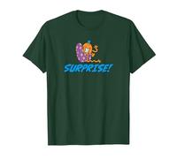 Mr. Men Mr. Chatouille Surprise ! T-Shirt, Homme, Vert Forêt, M