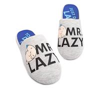 Mr. Men Mr Lazy Slippers Hommes Adultes Livre Slip on House Shoes 43-44 EU
