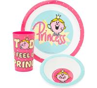 Mr Men - Set de vaisselle 5 pièces NS7069 (taille unique) (Rose/Bleu/Blanc)