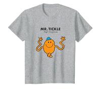 Mr. Men T-Shirt Mr. Tickle T-Shirt, Enfant, Gris Chiné, 12 Ans