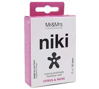 Mr & Mrs Fragrance Recharge pour Diffuseur de Parfum Voiture Niki Parfum Agrumes et Musk
