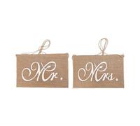Mr & Mrs Panneau de chaise de mariage marié Ensemble de plaques de chaise en toile de jute vintage rustique Décoration de fête en toile de jute Décoration de mariage cérémonie