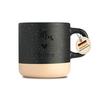 Mr. & Mrs. Tasse personnalisée - Gravure - Tasse de mariage - Cadeau de mariage avec nom au choix - Gravure pour anniversaire de mariage - Noir