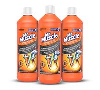 Mr Muscle Hidráulico Gel, Desgorgante para tubos y desagües, seguro para tubos, tamaño de repuesto de 3 unidades de 1000 ml
