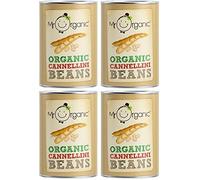 Mr Organic Lot de 4 boîtes de haricots cannellini d'org 400 g