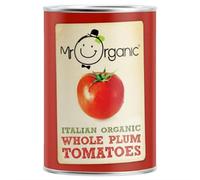 Mr Organic Tomates prune entière épluchées 400 g Boîte de 12