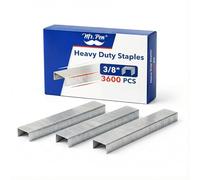 Mr. Pen - Agrafeuse robuste, 3600 pièces, capacité d'agrafe de 60 feuilles, longueur de 0,95 cm, fournitures de bureau, agrafes en papier, bande
