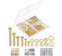 Mr. Pen - Assortiment de boulons, écrous et rondelles, 113 pièces, écrous et boulons dorés