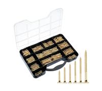Mr. Pen - Assortiment de vis à bois, 456 pièces, dorées, pointes cruciformes, vis à bois assorties, 6 tailles (2", 1-1/2", 1-1/4", 1", 3/4", 1/2")