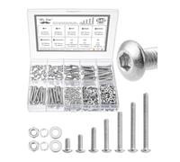 Mr. Pen Assortiment d'écrous et de boulons, 540 pièces, en acier inoxydable, vis M3 (7 tailles 6-30 mm)