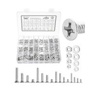 Mr. Pen Assortiment d'écrous et de boulons, 900 pièces, en acier inoxydable, assortiment d'écrous et boulons à tête plate Phillips, écrous et rondelles