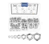 Mr. Pen Assortiment d'écrous hexagonaux métriques, 145 pièces, en acier inoxydable, 7 tailles (M3 M4 M5 M6 M8 M10 M12), écrous de matériel et de machine