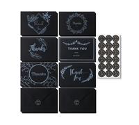 Mr. Pen- Blank Cards de remerciement avec enveloppes 18 pack 4x6 Notes de remerciement avec enveloppes Black Wedding Cartes de remerciement Marri