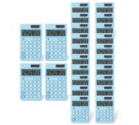 Mr. Pen - Calculatrice de fonction standard, 12 chiffres, lot de 24, petite calculatrice solaire bleu clair de poche